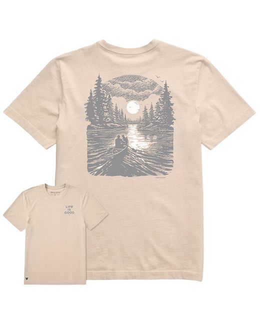 Life Is Good. Natural Crusher T-Shirt for men