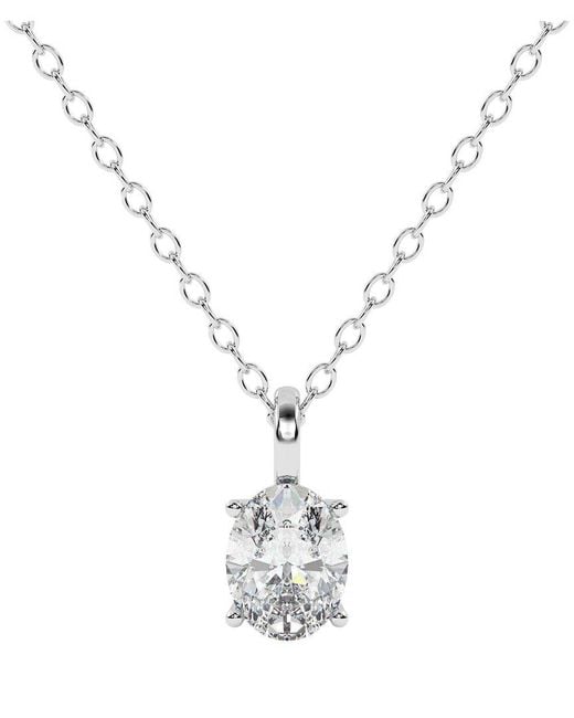 Lab Grown Diamonds Metallic 14K 1.00 Ct. Tw. Lab-Grown Diamond Necklace
