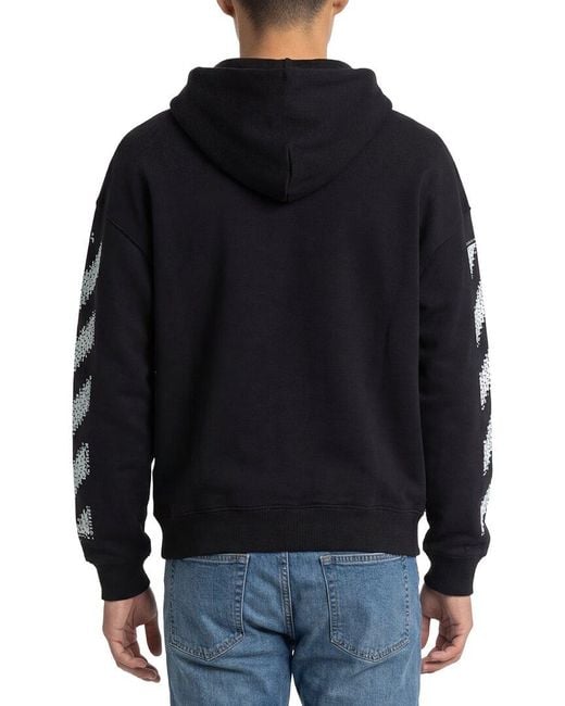 Off-White c/o Virgil Abloh Black Virgil Pixel Skate Hoodie for men