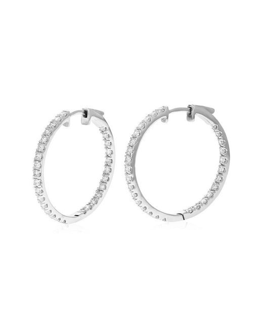Amairah White 14K 1.50 Ct. Tw. Lab-Grown Diamond Hoops