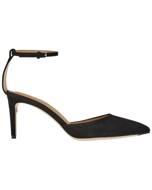 Ferragamo Black 80Mm Leather Pump
