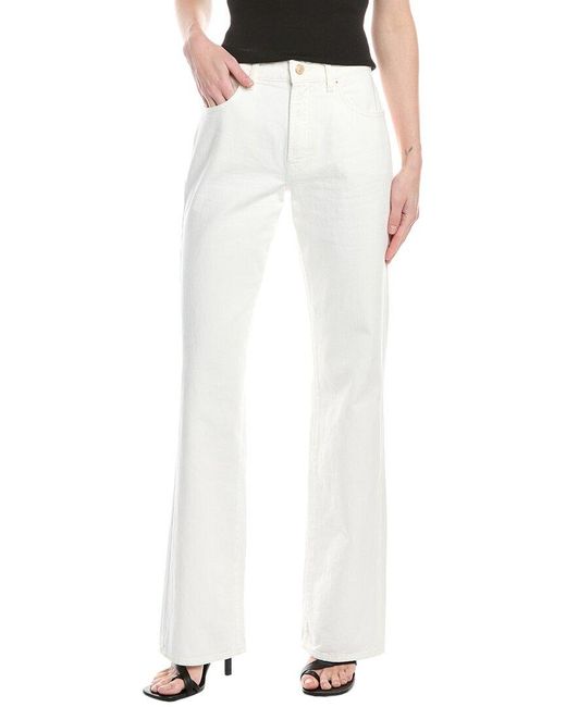 7 For All Mankind White Tess Milky Way Trouser Jean