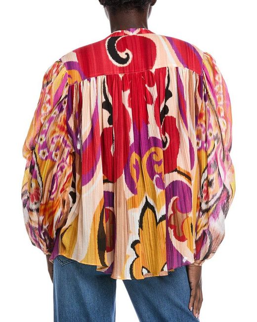 Etro Red Burning Light Top