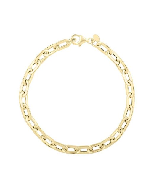 Italian Gold Metallic 14k Flat Paperclip Link Bracelet