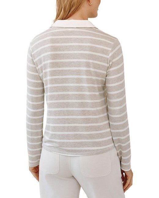Bella Dahl Gray Contrast Placket Button Down Shirt