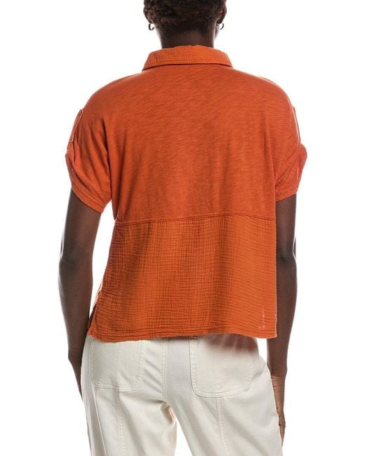 XCVI Orange Anders Top