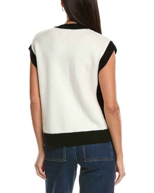 tyler boe White Wool & Cashmere-Blend Vest