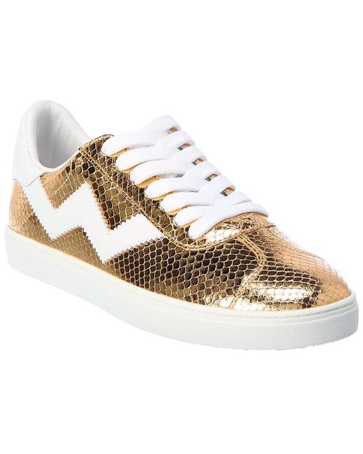 stuart weitzman gold sneakers