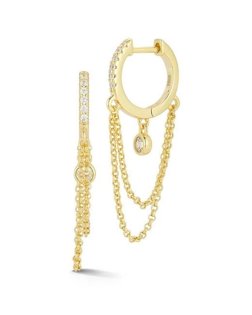 Glaze Jewelry White 14K Over Cz Earrings