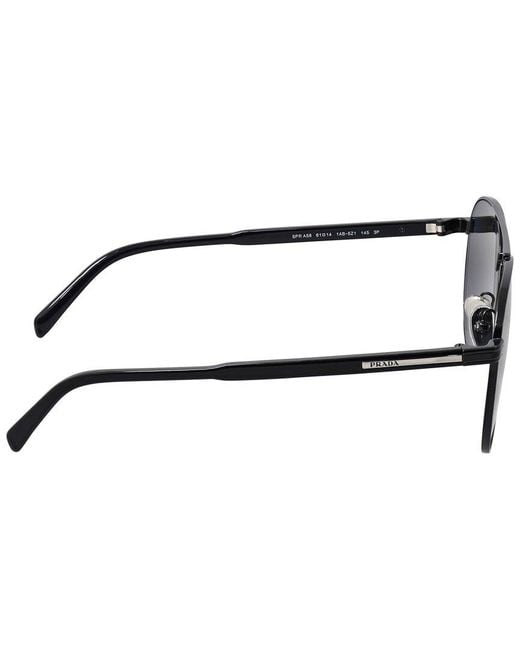 Prada Blue 61Mm Polarized Sunglasses for men