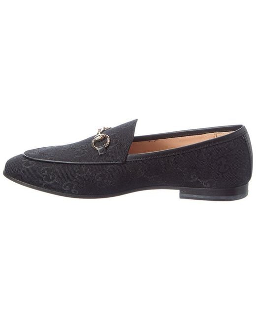 Gucci Blue Jordaan Horsebit Gg Supreme Canvas Loafer