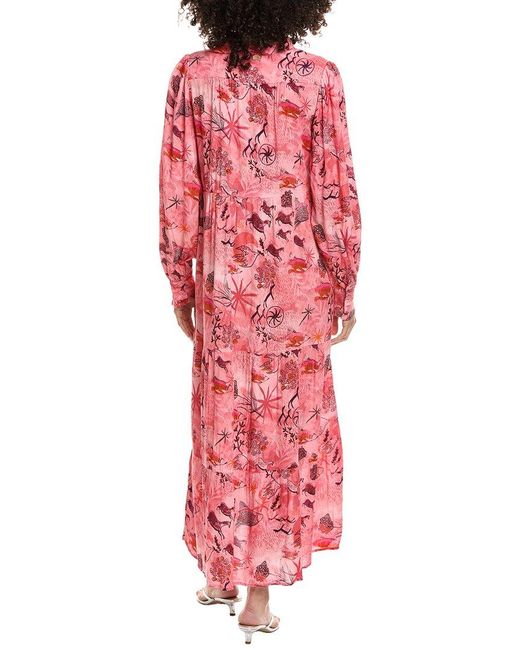 Pom Red Maxi Dress
