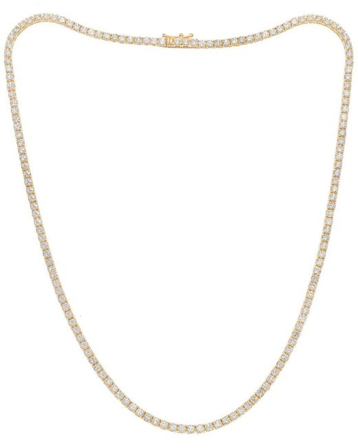Diana M Natural Fine Jewelry 14k 8.00 Ct. Tw. Diamond Tennis Necklace