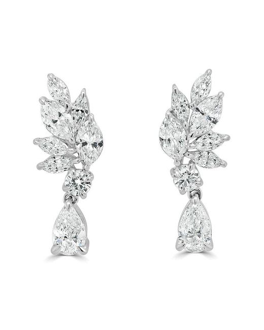 Sabrina Designs Metallic 18K 3.62 Ct. Tw. Cluster Earrings