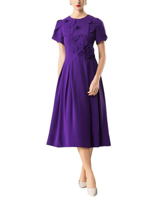 Olivia Taylor Purple Midi Dress