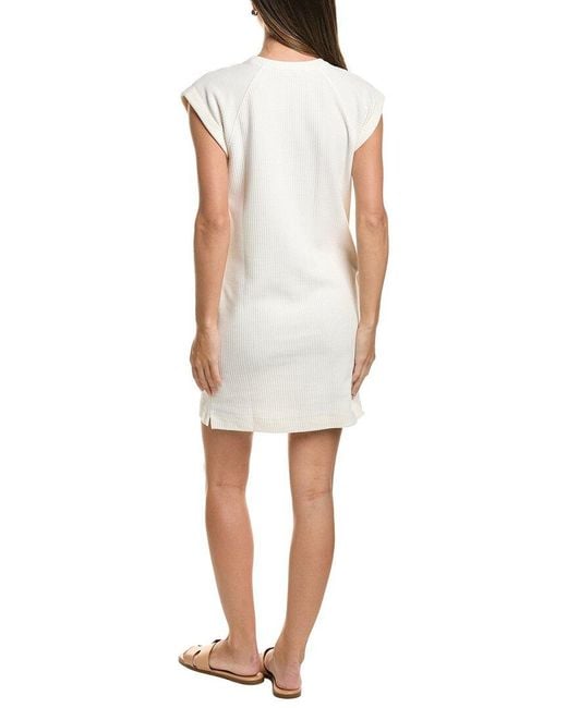Lilla P White Saddle Sleeve Shift Dress