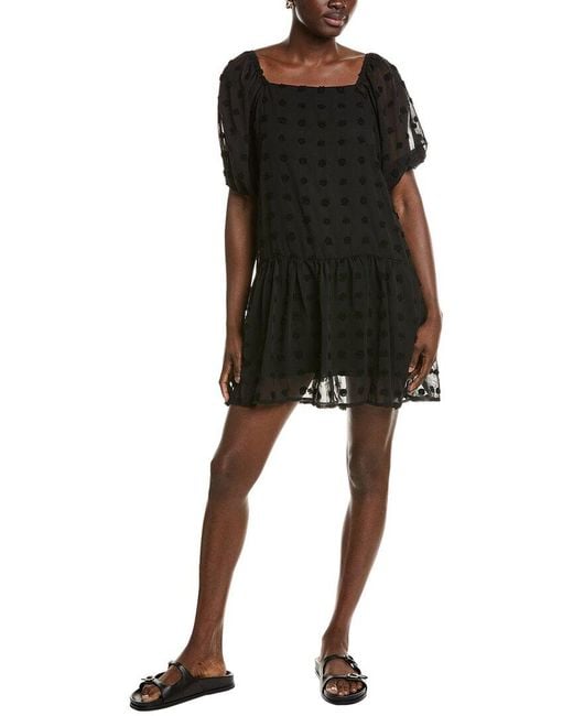 IPPONELLI Black Swiss Dot Mini Dress