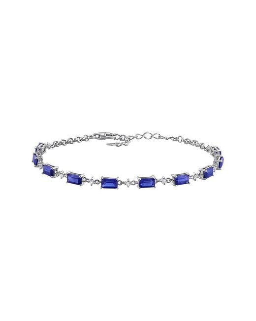 Rina Limor Blue 3.32 Ct. Tw. Lab-Grown Created Sapphire #33, Created Sapphire Station Bracelet