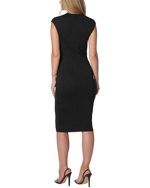 Bebe White Applique Pencil Dress