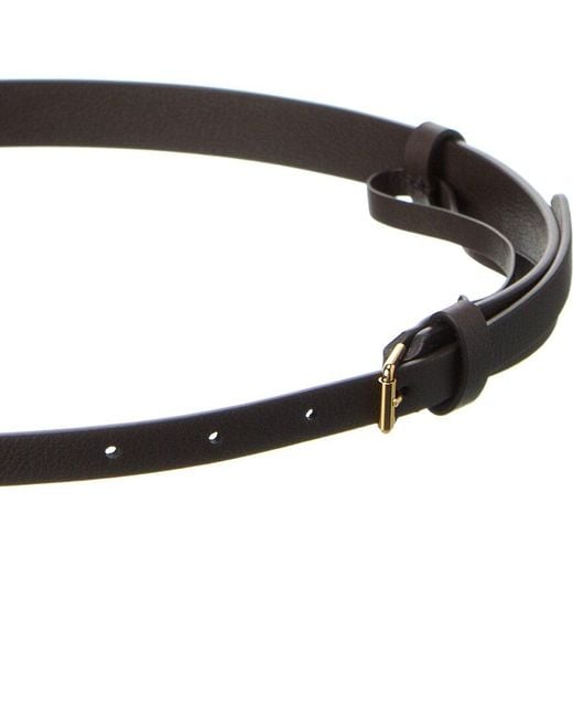 The Row Black Manny Small Leather Belt