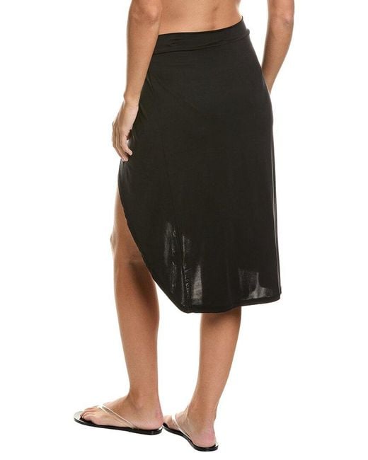 Anemos Black Knot Draped Midi Skirt