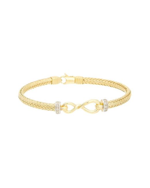 Meshmerise Metallic 0.10 Ct. Tw. Diamond 18K Over Bangle Bracelet