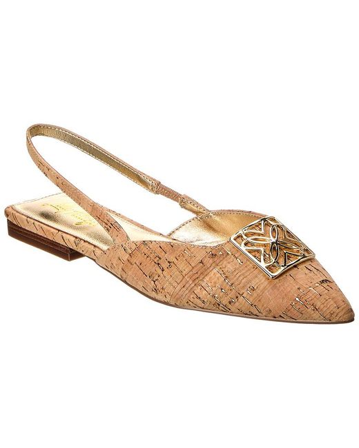 Lilly Pulitzer Metallic Brit Cork Slingback Flat