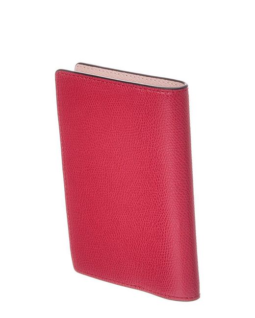 Furla Red Camelia Leather Passport Holder