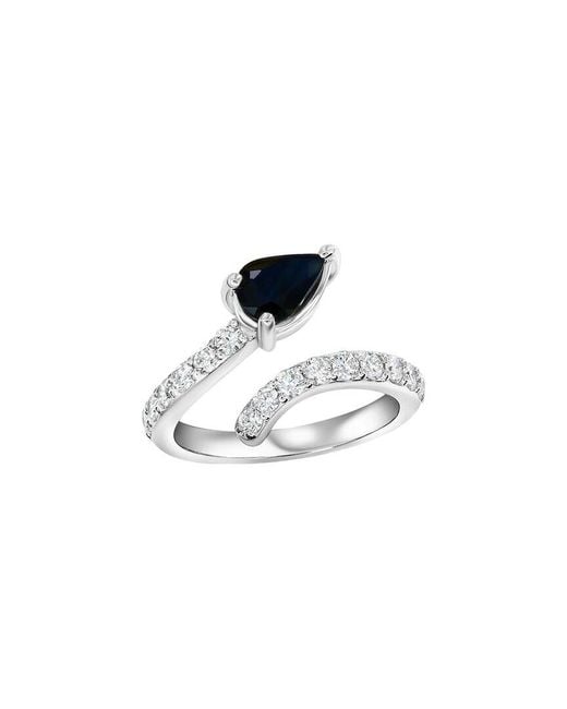 Jewels by Viomo White 14K 1.64 Ct. Tw. Diamond & Sapphire Snake Ring