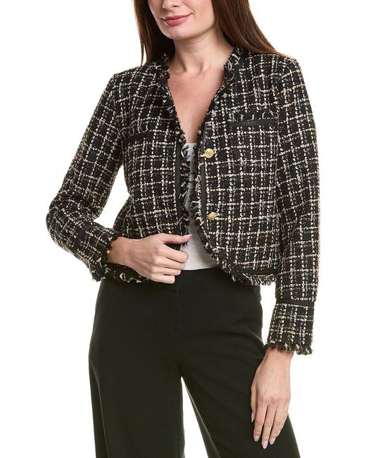 Nanette Lepore Black Boucle Jacket