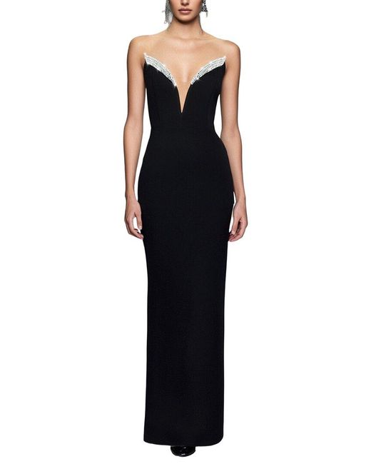 CAMILA BLANCO Black Solid Maxi Dress