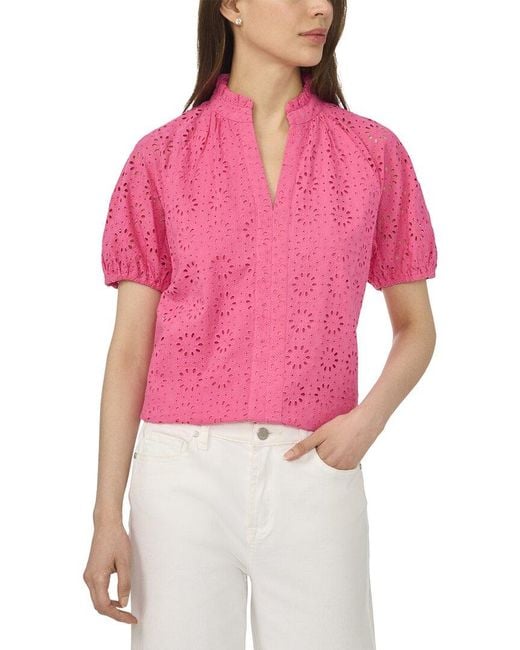 Cece Pink Woven Top