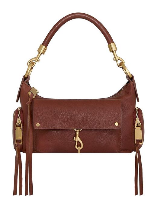 Rebecca Minkoff Brown Mab Mini Leather Shoulder Bag