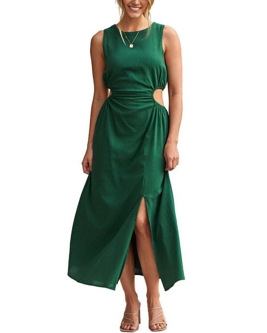 LEON GORI Green Maxi Dress