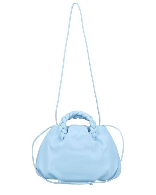Hereu Blue Bombon Leather Top Handle Bag