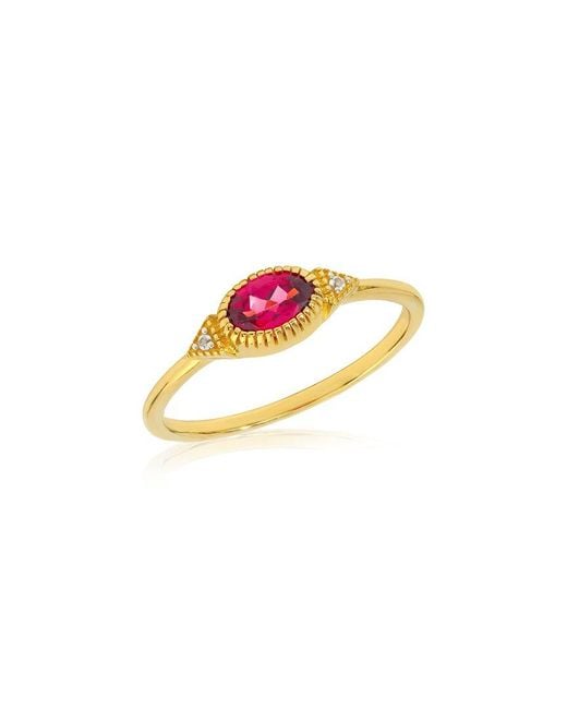 TIRAMISU White 14K Over 0.63 Ct. Tw. Gemstone Ring