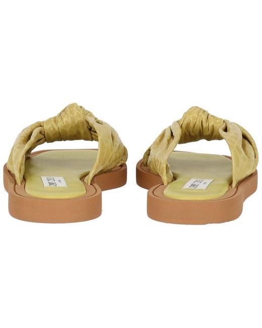 Jimmy Choo Yellow Tropica Leather Flat Sandal