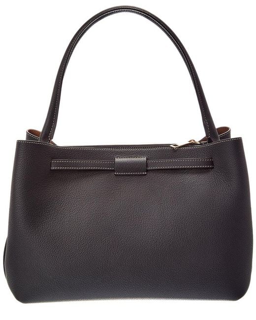 Tod's Black Logo Small Leather Tote