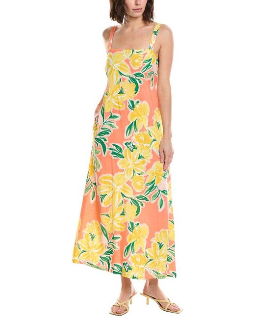 Stella Parker Yellow Bexley Printed Maxi Dress