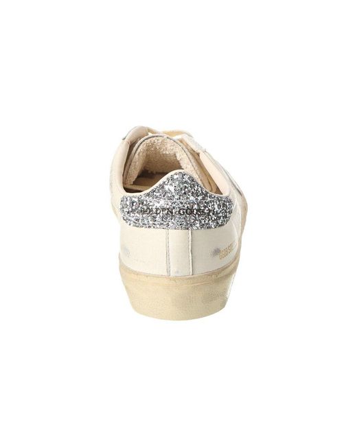 Golden Goose Deluxe Brand White Soul-star Leather & Glitter Sneaker