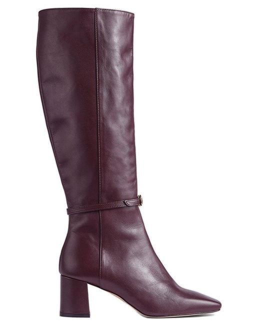 L.K.Bennett Purple Sylvia Leather Boot