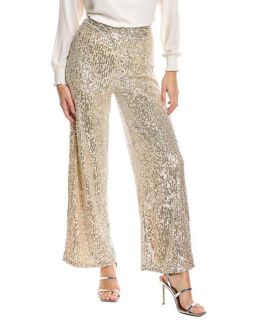 Alexia Admor Illy Wide Leg Pant in Natural | Lyst