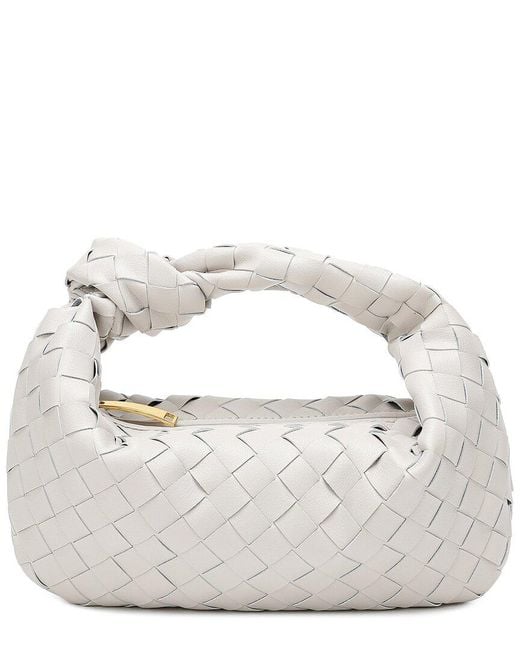 Tiffany & Fred Paris White Woven Leather Pouch