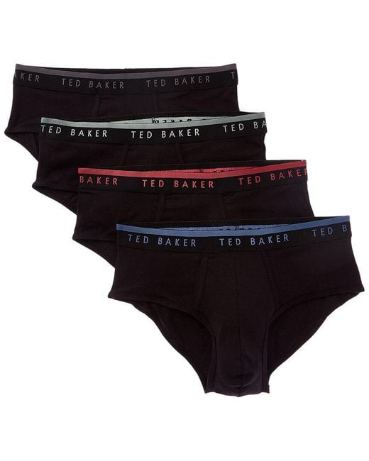 Ted Baker Black 4Pk Brief for men