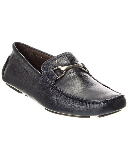 Donald J Pliner Black Vitali Leather Loafer for men