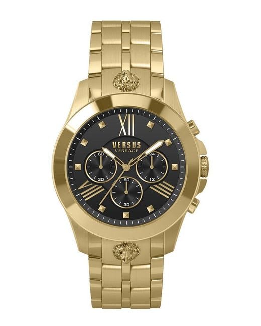 Versus  Metallic Versus By Versace Chrono Lion Watch for men