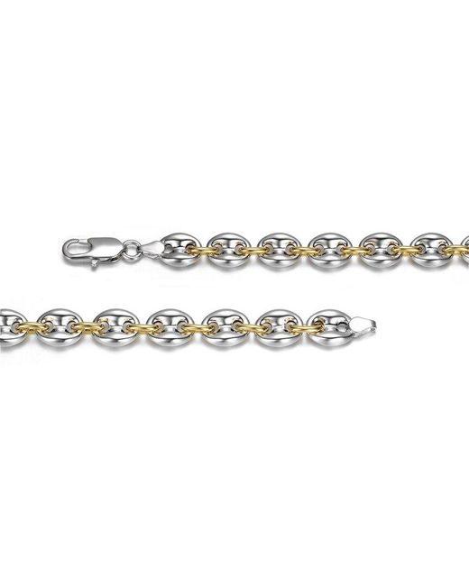 Genevive Jewelry Metallic Rachel Glauber Plated Link Chain Bracelet