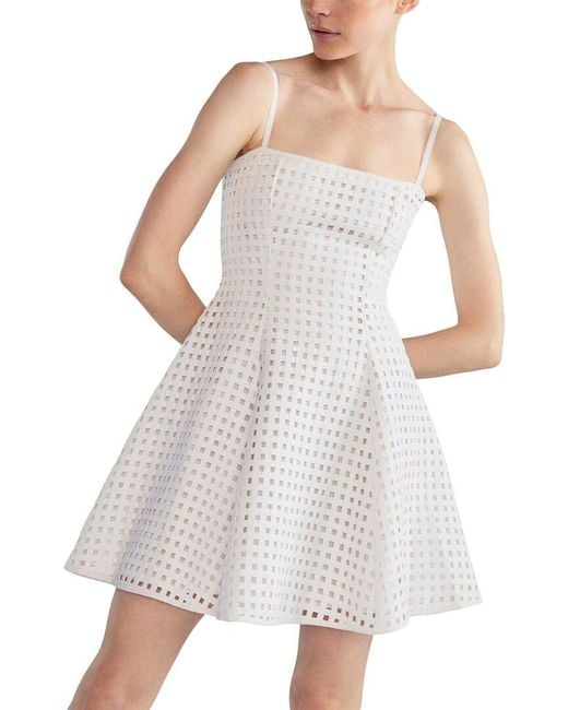 Cynthia Rowley White Birdcage Linen Mini Dress