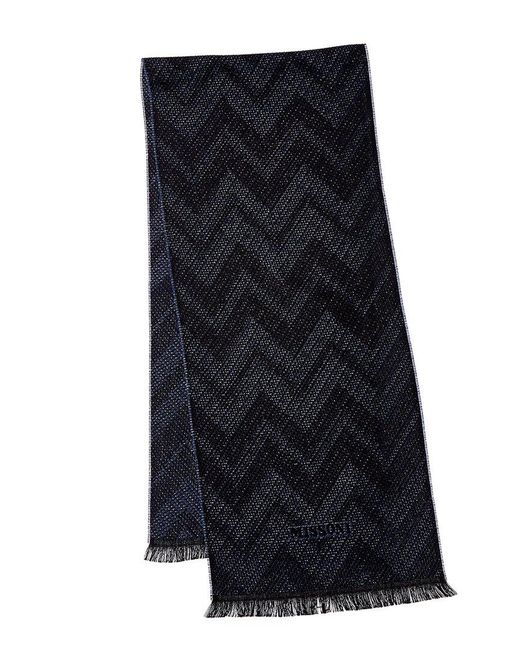 Missoni Black Wool-Blend Scarf
