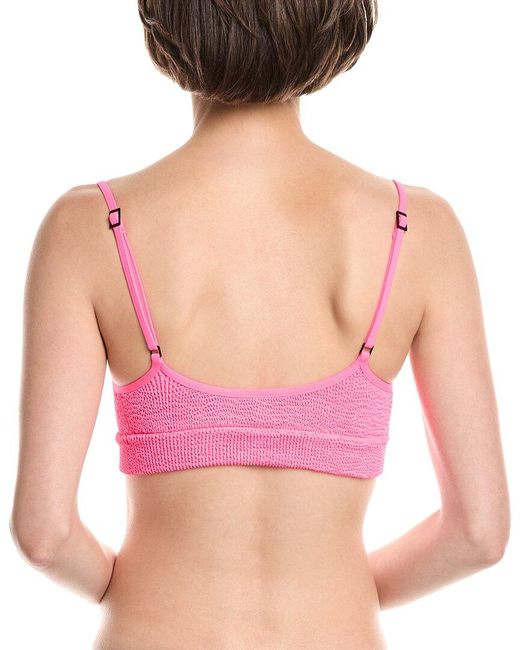 Bondeye Pink Strap Saint Crop Bikini Top
